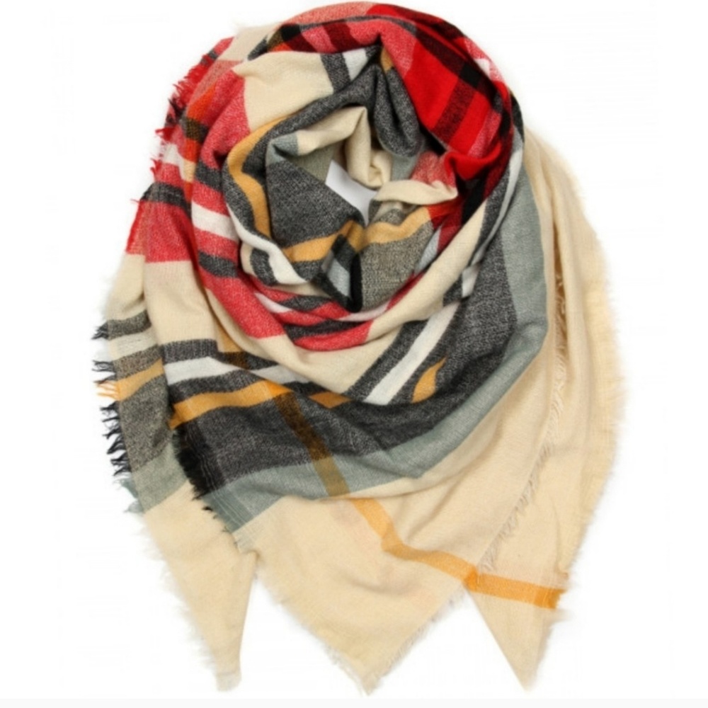 63374 Plaid Blanket Scarf - Picture 2 of 2